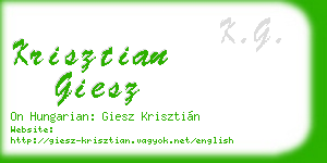 krisztian giesz business card